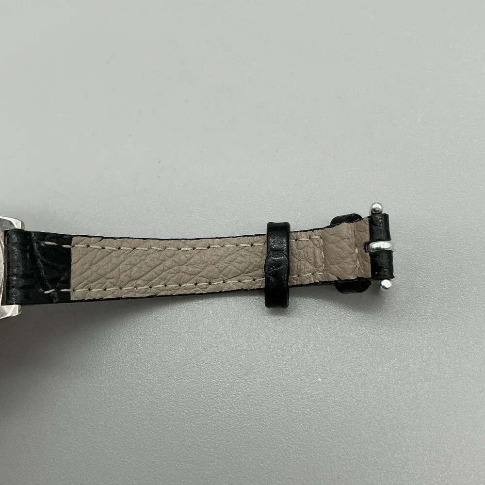 Carriage By Timex Womens Watch 24mm Black Leather Indiglo Date New Battery